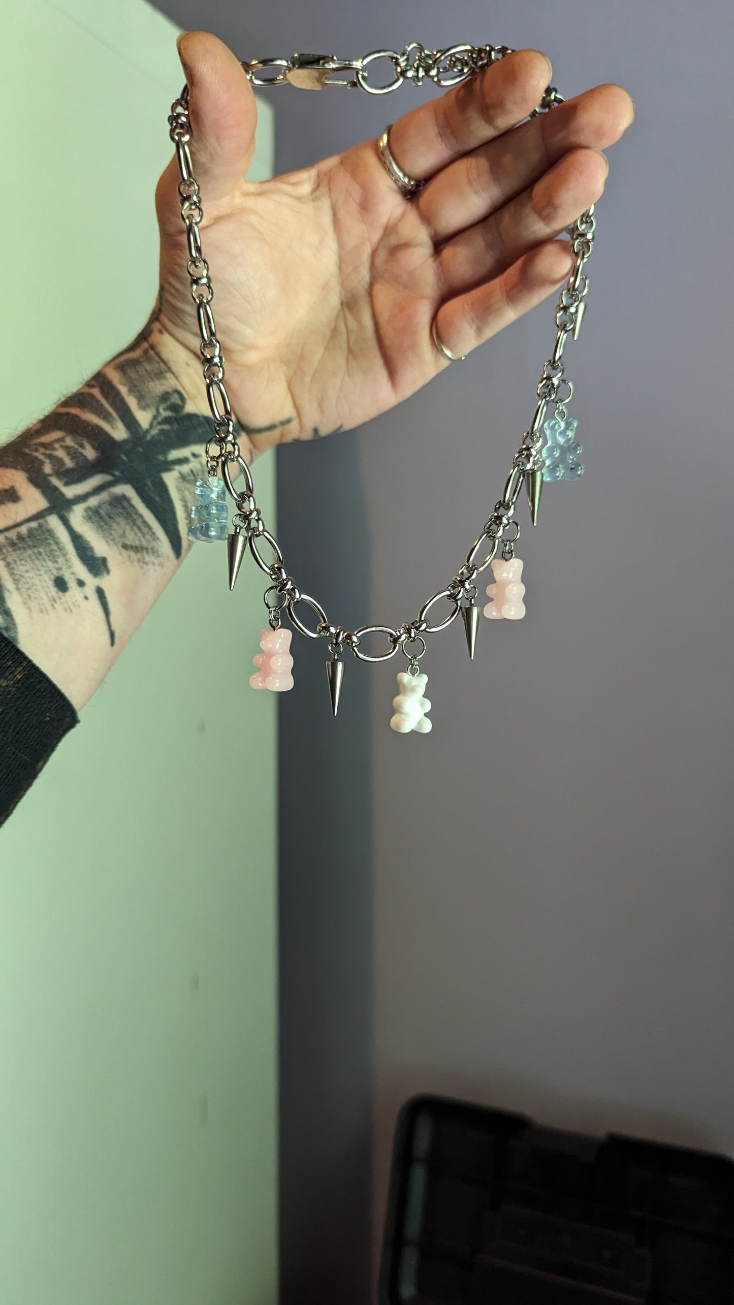 trans pride choker